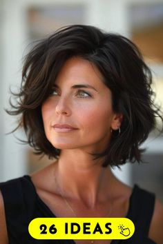 Refresh your look with 26 elegant bob haircuts designed for women over 50. These styles blend classic charm with contemporary flair, perfect for any occasion. Womens Haircuts Medium, Corte Bob, Shorter Hair, Bob Haircuts For Women, Penteado Cabelo Curto, Hairstyles Over 50, Haircut For Thick Hair