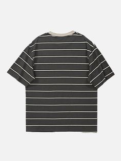 DETAILSMaterial: Cotton Collar: O-NeckFit: OversizedPattern: Striped Striped T Shirts, Oversized Pattern, Striped Shirts, Estilo Indie, Pajama Outfits, Stripe Shirt, Striped T Shirt, Basic Outfits, Dream Clothes