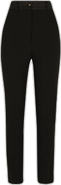 Workwear Straight Leg Bottoms With Contrast Trim, Straight Leg Workwear Bottoms With Contrast Trim, Straight Leg Bottoms With Contrast Trim For Work, Chic Black Pants With Hip Pockets, Straight Leg Workwear Leggings, Workwear Bottoms With Contrast Trim, Casual Workwear Bottoms With Contrast Trim, Black Elastane Tapered Leg Bottoms, Elegant Ankle-length Jeans For Workwear