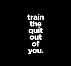 a black and white poster with the words train the guilt out of you