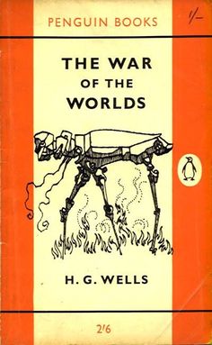 #30 The War Of The Worlds, H G Wells Hg Wells, Minimalist Book Cover, Penguin Books Covers, Minimalist Book, H G Wells, Vintage Penguin, Penguin Book, Penguin Classics, Vintage Book Covers