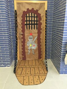 Mighty Fortress Vbs, Castle Theme Classroom, Kingdom Vbs, Knight Birthday Party, Castle Crafts, Fairy Tales Unit, Knight Party, Class Door, Project Theme