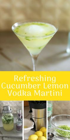 refreshing cucumber lemon vodka martini recipe