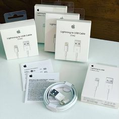 the apple lightning to usb cable is in its box and it's packaged with instructions