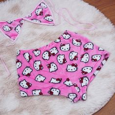 Brand New In Original Packaging Size Medium Authentic I Ship In 1 Business Day Sanrio Pink, Hello Kitty Pink, Triangle Bra, Summer Beach Wear, Beachwear For Women, Pyjama Set, Short Pajama Set, Pajama Sets, Fabric Texture