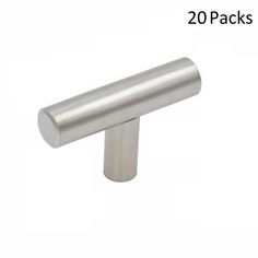 two pack of stainless steel door handles with the numbers 20 and 25 on each side