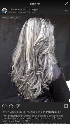 Long Layers Grey Hair, White Grey Hair Color, Long Silver Hair Older Women, Layered Grey Hair, Grey Long Hair, Grey Hair Long, Long Gray Hair Over 50, Long Hair Older Women