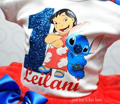 This set is perfect for your Lilo and Stitch Event! Set includes a 4 layer Red tutu trimmed in glitter and satin ribbon,and a custom Lilo and stitch tee.HAIRBOW IS INCLUDED FOR A LIMITED TIME ONLY!Checkout our Other tutu sets in our shop under the tutu set section,if you dont see what you are looking for,contact us for a custom! WE DO NOT EXCEED PAST SIZE 6 If you are unsure of sizing please scroll to the last photos for our size charts, or visit our size charts here--> https://pinktoesnhairbows Stitch Birthday Outfit, Stitch Dress, Stitch Birthday, Red Tutu, Pink Toes, Stitch And Angel, Theme Ideas, Lilo And Stitch, Make Time