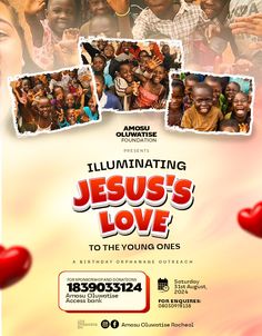 the poster for jesus's love to the young ones