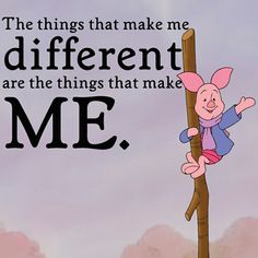 winnie the pooh is climbing up a tree with an inspirational quote above it that says,