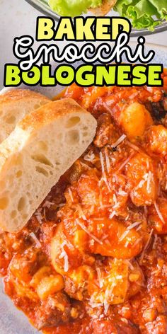 Baked Bolognese with gnocchi Gnocchi Bolognese, Baked Gnocchi, Italian Comfort Food, Homemade Gnocchi, Bolognese Recipe, Pasta Dinners, Best Comfort Food, Roasted Carrots, Dinner Idea