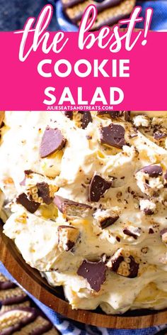 the best cookie salad recipe with chocolate chips on top