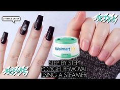 DIY POLYGEL REMOVAL AT HOME | The Beauty Vault - YouTube Short Pink Nails, Diy Nails Stickers, Blue Diy, Nails Stickers, Nail Dust Collector, Construction Diy, Door Ideas, Nail Drill