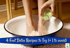 The benefits of a foot detox with recipes to try and ones to avoid when a full bath is not possible due to health or living circumstances. Detox Recipes, Belleza Natural, Health