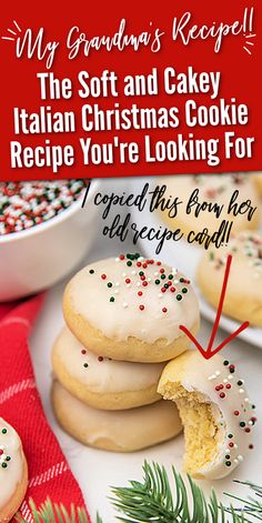 the soft and cakey italian christmas cookie recipe you're looking for is perfect