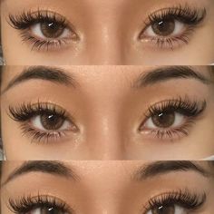 False Lash Extensions, Eyelashes For Eye Shape, Fox Lashes Extensions, Eyelash Extensions Styles For Asian Eyes, Brown False Lashes, Doe Eyes Lash Extensions, Asian Eye Lash Extensions, Natural Cateye Lashes Extensions, Eyelash Extensions Fox Eye