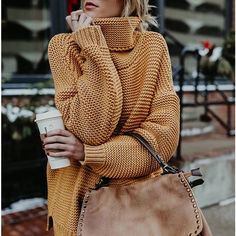 Women's Oversized Turtleneck Chunky Pullover Sweaters Cowl Neck Long Sleeve Winter Slouchy Loose Knit Sweaters Oversized Fit Brand New Winter Looks For Women, Cable Sweaters, Cute Oversized Sweaters, Hatsune Miku Cosplay, Sweater Looks, Oversized Sweaters, High Neck Designs, Trendy Sweaters, Fall Sweater