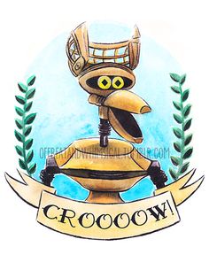 a drawing of a cartoon character with a crown on his head and the words crocow above it