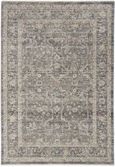 an area rug with grey and beige colors