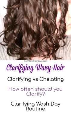 Clarifying wavy hair | Signs You Need To Clarify | Routine - Wavy Hair Care Hair Signs, Wavy Hair Diy, Damaged Curly Hair, Clarify Hair, Hair Washing Routine, Frizzy Curly Hair