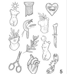 an image of various items that are in the shape of hearts