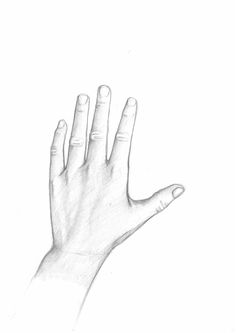 a pencil drawing of a hand reaching for something