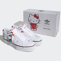 ADIDAS HELLO KITTY NIZZA PLATFORM SHOES Nizza Platform Shoes, Adidas Nizza Platform, Kitty Room, 00s Nostalgia, Hello Kitty Shoes, Kitty Clothes, Hello Kitty Clothes, Hello Kitty Items, Swag Shoes