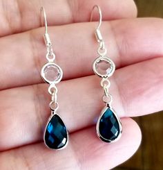 London Blue Topaz Earrings, Teardrop Dangle Earrings, Blue Topaz Earrings, Topaz Earrings, November Birthstone, London Blue Topaz, London Blue, Fine Jewellery Earrings, Earrings Dangle