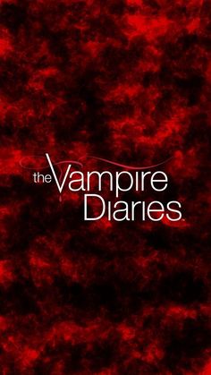 the vampire diaries logo on a red background