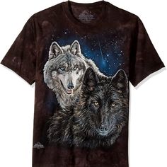 Do You Love Wolves? Be At One With Your Inner Self With This Star Wolves Wolf Adult T-Shirt From The Mountain! ~ Classic Style Pre Shrunk Mottle Dye Adult Unisex T-Shirt With A Generous Cut. Each One Is Unique! ~ Made From 100% Heavy Weight Cotton. 100% Irresistible. ~ Features Amazingly Realistic Graphics And Vibrant Colors. ~ Machine Washable And Can Be Ironed Over. Designs Will Not Fade Or Crack. Condition - Brand New! Unused In Perfect Condition. Black Bear Hunting, Wolf Tshirt, Wolf Star, Mountain Graphic Tee, Dog Spaces, Wild Moon, T Shirt Company, Mountain Shirt, Inner Self