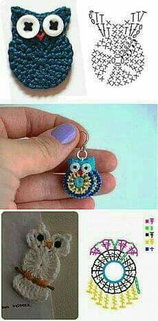 crochet owl keychain patterns and instructions