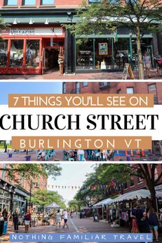 Church Street Burlington Vermont Waterbury Vermont, New England Travel, New England Fall, Lake Champlain, Fall Travel