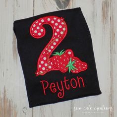 This personalized strawberry birthday shirt is perfect for your sweet one or strawberry theme birthday. This strawberry birthday outfit features the birthday number of your choice along with this overlapping strawberry applique and embroidered vine with flowers and rhinestone accents. All birthday numbers 1-9 are available. All fabrics and colors can be changed to go with your party colors. It is the perfect choice for your next Strawberry Birthday or a fun strawberry festival outfit. This shirt Strawberry Theme Birthday, Vine With Flowers, Strawberry Applique, Berry Birthday, Strawberry Outfit, Strawberry Theme, Strawberry Festival, Party Colors, Strawberry Birthday