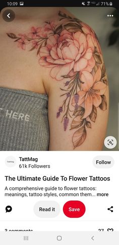 the ultimate guide to flower tattoos on instagrams for girls and men - screenshot