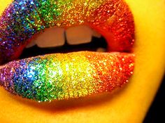 glitter Orange Lips, Rainbow Aesthetic, Taste The Rainbow, Love Rainbow, Rainbow Glitter, Beautiful Lips