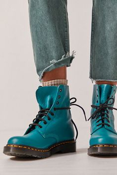 1460 Pascal Virginia Lace-Up Boots | Free People Classic High-top Spring Boots, Classic High-top Boots For Spring, 1460 Pascal Virginia, Dr Martens 1460 Pascal, Comfy Boots, Boho Boots, Green Boots, Vegan Boots, Boho Hippie Chic