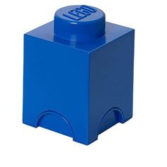 a blue lego brick with the letter m on it's top and bottom part