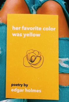 there is a yellow book that says her favorite color was yellow on it