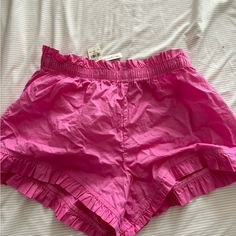 Cute Pink Shorts For The Summer! Condition Is Brand New With Tags( Wrong Size Was Ordered). Part Of A Matching Set But Can Be Worn On Its Own! Cute Pajama Shorts With Elastic Waistband For Beach, Summer Bottoms With Elastic Waistband For Weekend, Cute High Waist Beach Bottoms, Cute Cotton Bottoms For Vacation, Summer Weekend Bottoms Short Length, Summer Bottoms For Weekend, Cute Pink Relaxed Fit Bottoms, Summer Shorts For Weekend, Cute Pink Beach Bottoms