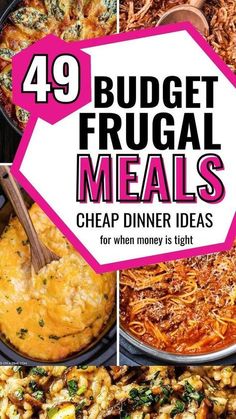 Monthly Food Budget, Cheap Meals For 2, Quick Cheap Dinners, Cheap Vegetarian Meals, Budget Dinner Recipes, Cheap Dinner Ideas, Budget Friendly Dinner