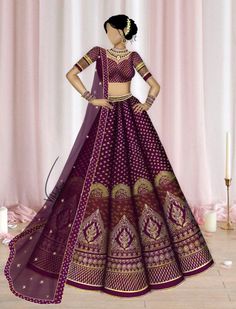 Digital Lehenga Illustration, Bridal Dress Illustration, Digital Fashion Illustration, Bridal Lehenga Designs