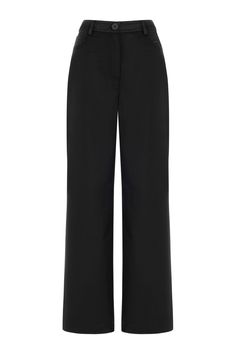 Enrich your office ensembles with these dynamic pants boasting sweeping wide legs and an on-trend high rise. Dry clean Material:58% Polyester, 20% Wool, 18% Viscose, 4% Elastane High rise Officially licensed Imported Brand: Nocturne Model Product Size: S Model Size: Height 5'10 / Bust 29.5 in / Waist 23 in / Hips 34 in True the size. Chic Wide Leg Workwear Pants, Modern Wide Leg Pants For Evening, Chic Wide Leg Dress Pants For Workwear, Chic Business Wide Leg Ankle-length Pants, Wide Leg Pants For Office Wear, Chic Black Wide Leg Work Pants, Sleek Wide Leg Dress Pants For Office, Chic Wide Leg Full-length Pants For Office Wear, Chic Business Wide Leg Pants For Spring