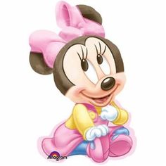 a cartoon minnie mouse sitting on the ground