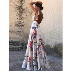 Sleeveless Backless Long Boho Dress Price: 60.00 & FREE Shipping #dreamcatchermalaysia #nativeamericanprincess#bohochicjewelry #gypsydecor #spiritualit #meditationclass Backless Dress Summer, Long Sundress, Flowy Design, Summer Wedding Outfits, Summer Wedding Outfit Guest, Clothing Designs