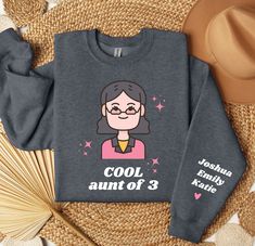 This sweatshirt is perfect for Aunties who want to Show their Love to the Nice/Nephew. The Perfect Shirt for Aunties on Colder Days. This sweatshirt presents an ideal gift for every Auntie. Crafted from premium soft cotton, this heavy blend crewneck sweater offers a comfy fit. ♥PRODUCTION TIME: 1-5 days (Usually 2-3 days) ♥SHIPPING TIME: 2-5 days (usually 2-3 days) ♥PRODUCT DESCRIPTION: Gildan 18000 Unisex Sweatshirt Super soft cotton and excellent quality print makes. This sweatshirt feels cozy and is the perfect choice for those colder months. Made with a medium-heavy fabric blend of 50% cotton and 50% polyester 8.0 oz/yd² (271.25 g/m (fiber content may vary for different colors) Runs true to size * For Sweatshirt Sizes Please refer to the Listing Image. ♥ CARE INSTRUCTIONS: Machine wash Auntie Sweatshirt, Thankful Sweatshirt, Aunt Sweatshirt, Cool Aunt, Color Run, Sweatshirt Christmas, Comfy Fits, Perfect Shirt, Crewneck Sweater