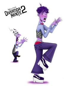 an animated character is dancing with another character