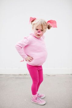 Kids Pig Costume, Pig Costume Diy, Charlotte Web Costume, Best Diy Halloween Costumes, Pig Costumes, Animal Halloween Costumes