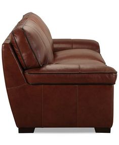 Furniture Myars 69" Leather Loveseat & Reviews - Furniture - Macy's Tan Leather Couch, Macy Furniture, Leather Couches Living Room, Brown Leather Couch, Top Grain Leather Sofa, Leather Sofa Living Room, Sofa Review, Office Sofa, Bernhardt Furniture