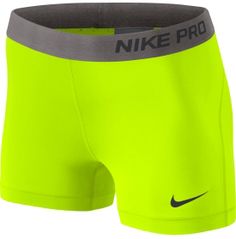 Bright Nike Spandex, Nike Activewear, Nike Pro Spandex, Yellow Nikes, Nike Pro Women, Nike Pro Shorts, Shorts Nike, Spandex Shorts, Compression Shorts