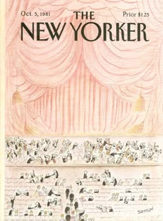 The New Yorker Covers, New Yorker Magazine, 동화 삽화, New Yorker Covers, Vintage Ballet, Dorm Posters, Pink Posters, Picture Collage Wall, October 5